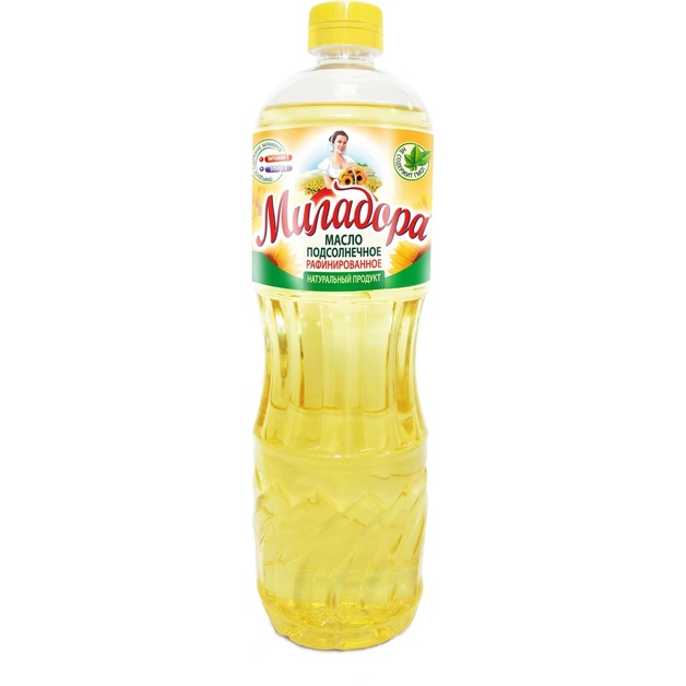 Масло подсолнечное Миладора рафинированное 0,9 л