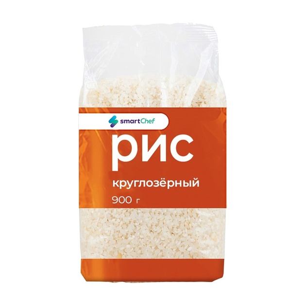 Рис Smart Chef Круглозерный Шлифованный 900г