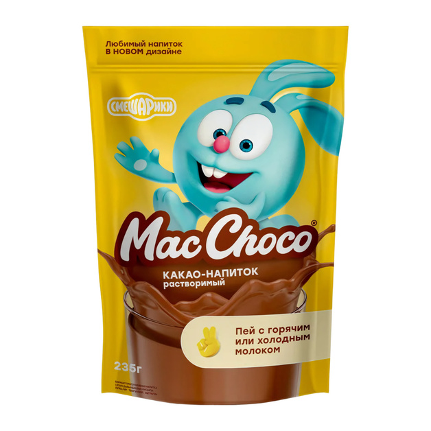 Какао-Напиток MacChoco Смешарики 235г