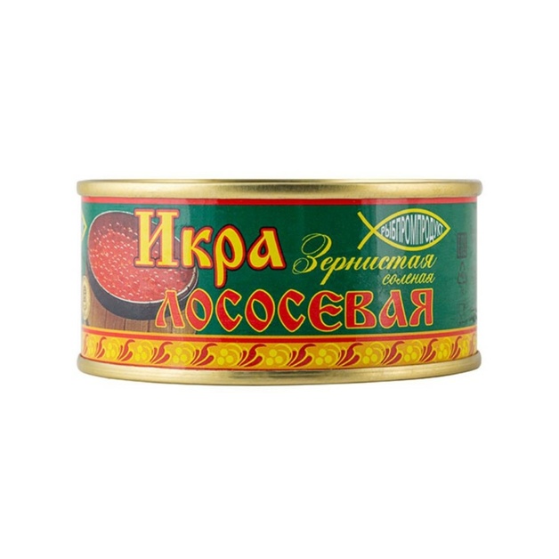 Икра Лососевая Горбуши Рыбпромпродукт Зернистая 95г ж/б