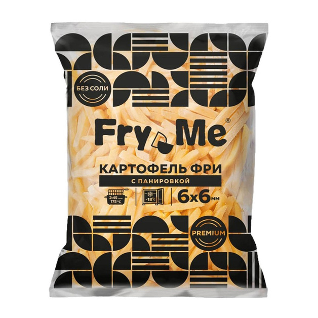 Картофель Фри Fry Me Premium в Панировке 6мм 2,5кг
