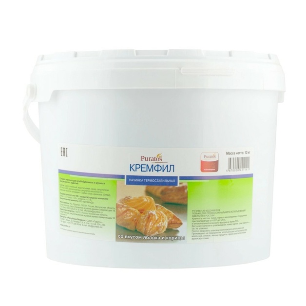 Начинка Кремфил со Вкусом Яблока и Корицы Пуратос 13кг