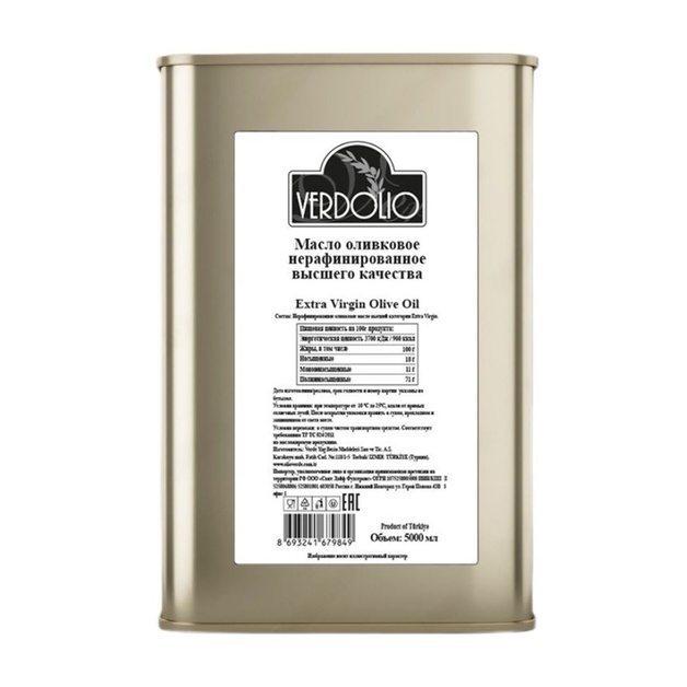 Масло Оливковое Verdolio Нерафинированное 5л