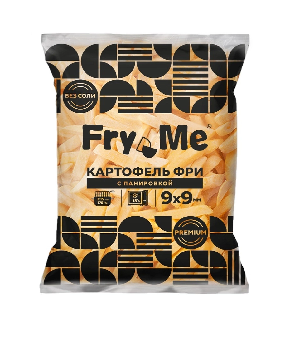 Купить Картофель фри 9 мм в панировке Premium «Fry Me» - 2,5 кг с доставкой  в Москве