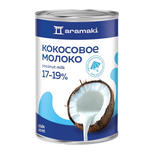 Молоко Кокосовое Aramaki 17-19% 400мл ж/б