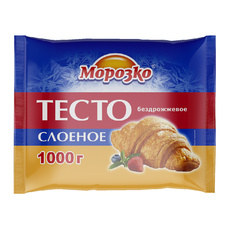 Тесто слоеное бездрожжевое «Морозко» (Россия) - 1 кг