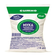 Мука Пшеничная Ситно Высший Сорт ГОСТ 25кг
