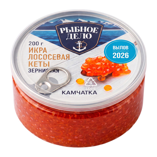 Икра Лососевая Кеты Рыбное Дело 200г