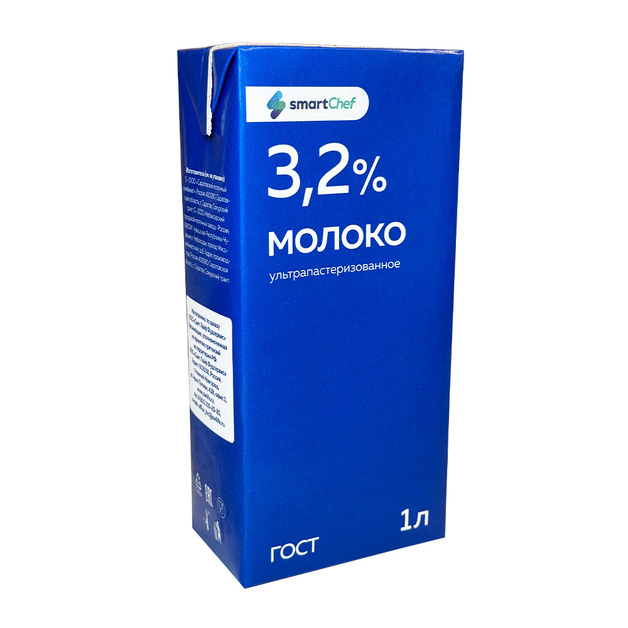 Молоко Smart Chef Ультрапастеризованное ГОСТ 3,2% 1л