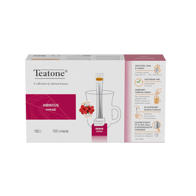 Чайный Напиток Teatone Каркаде 100шт*1,8г