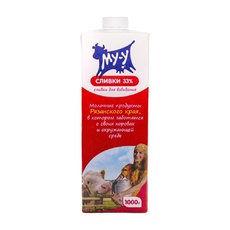 Сливки Му-у для Взбивания 33% 1кг