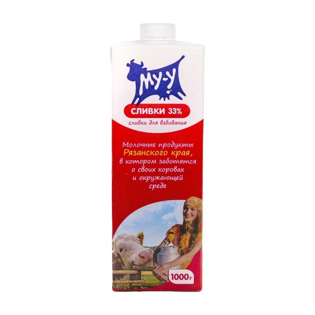 Сливки Му-у для Взбивания 33% 1кг