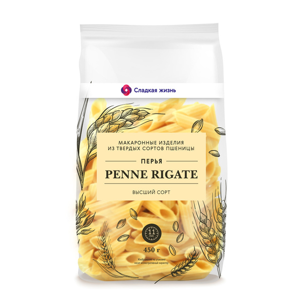 Макаронные Изделия Перья 450г Сладкая Жизнь