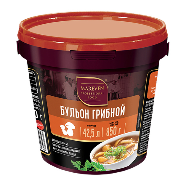 Бульон Mareven Professional Food Грибной 850г