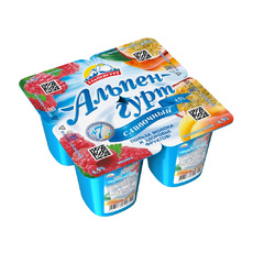 Продукт Йогуртный Альпенгурт Малина Персик 4,5% 100г