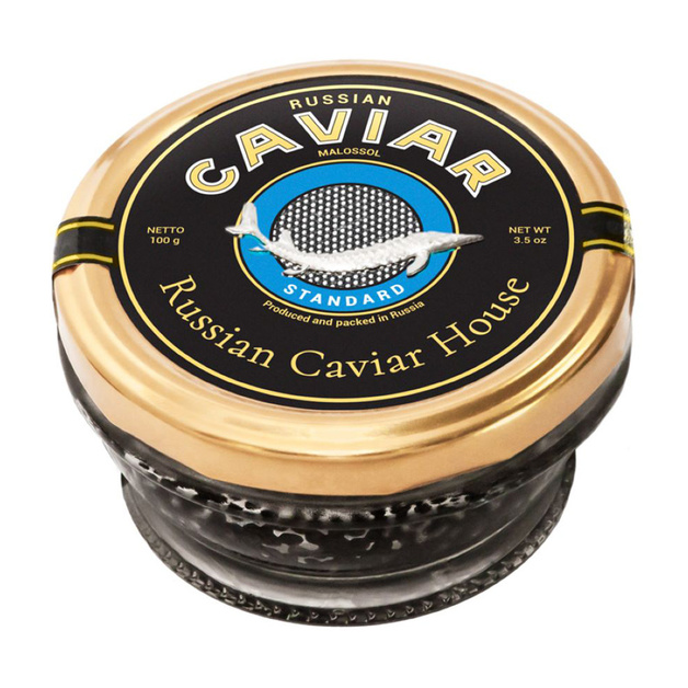 Икра Сибирского Осетра Черная Зернистая Стандарт 100г Стекло