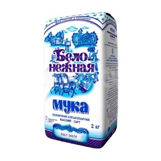 Мука Пшеничная Старооскольская Бело-Нежная Высший Сорт 2кг