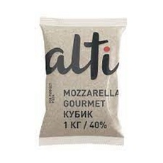 Сыр для пиццы Моцарелла полутвёрдый кубик «Gourmet Alti» - 1 кг
