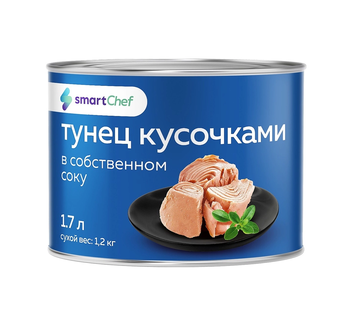 Купить Тунец кусочками в с/с Smart Chef Китай 1700 мл (сух вес. 1200 гр) с  доставкой в Москве