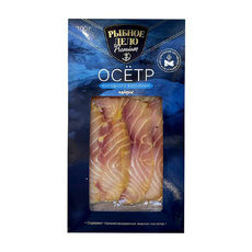 Осетр Рыбное Дело Ломтики Холодного Копчения 100г