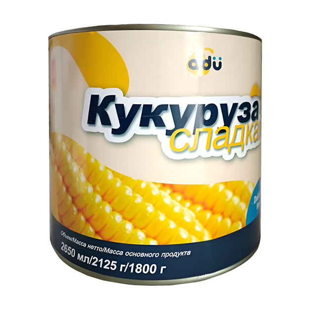 Кукуруза Сладкая Китай 2,65л Сухой Вес 1800г