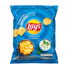 Чипсы Lays Сметана и Зелень 37г