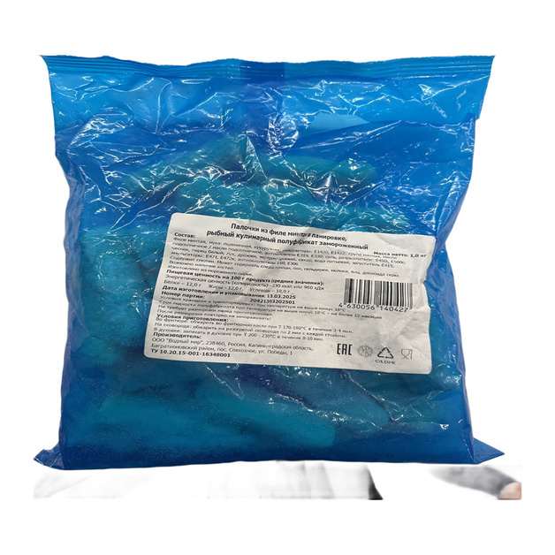 Палочки из Филе Минтая Smart Chef в Панировке Замороженные 1кг