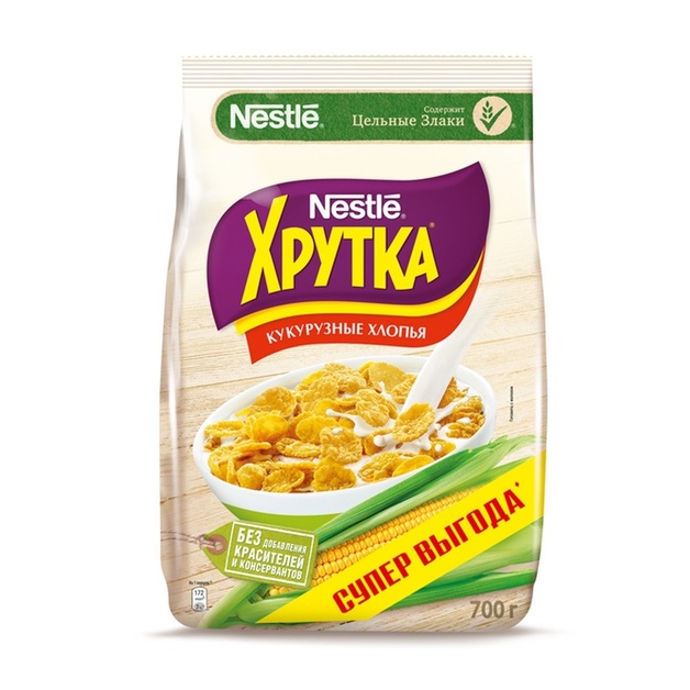Готовый Завтрак Хрутка Кукурузные Хлопья 700г