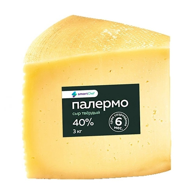 Сыр Твердый Smart Chef Палермо 6 Месяцев 40% 3кг