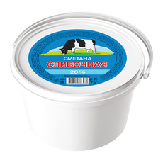 Сметана Экомилк Сливочная 20% 5кг