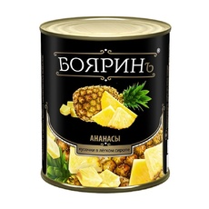 Ананасы Бояринъ Кусочки в Легком Сиропе Вьетнам 850мл ж/б