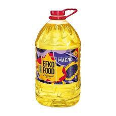 Масло Подсолнечное Efko Food Рафинированное 5л
