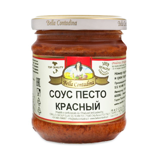 Соус Песто Bella Contadina Красный с Томатами 212мл