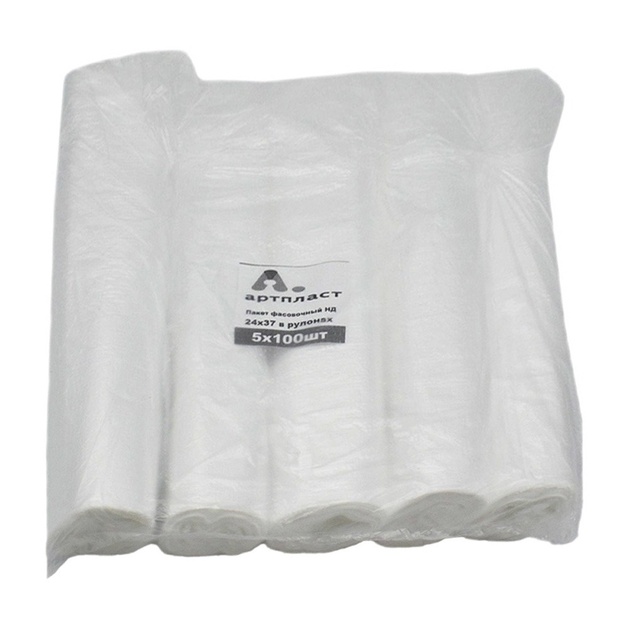 Пакет Фасовочный ПНД Артпласт в Рулоне 24*37см 5*100шт