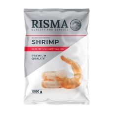 Креветки Risma Очищенные Бланшированные без Головы без Вены с Хвостом 26/30 1кг