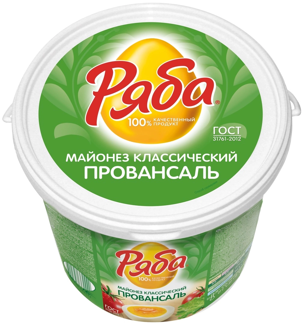 Купить Майонез Классический Провансаль 50,5% «Ряба» - 770 г с доставкой в  Москве