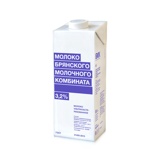 Молоко ультрапастеризованное «БМК»  3,2% - 975 мл