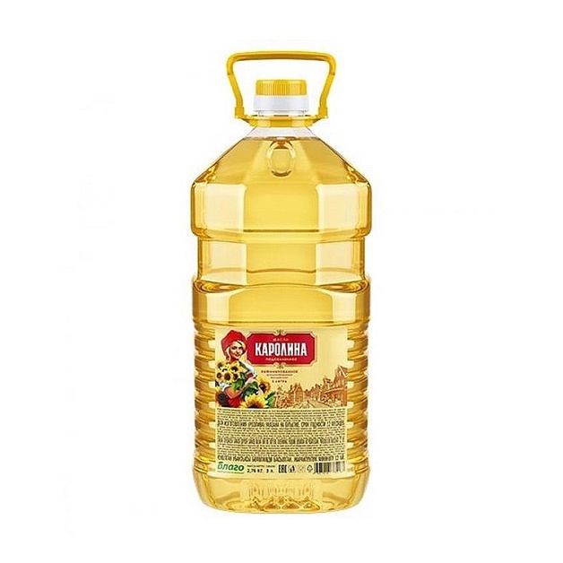 Масло Подсолнечное Каролина Рафинированное Высший Сорт 5л