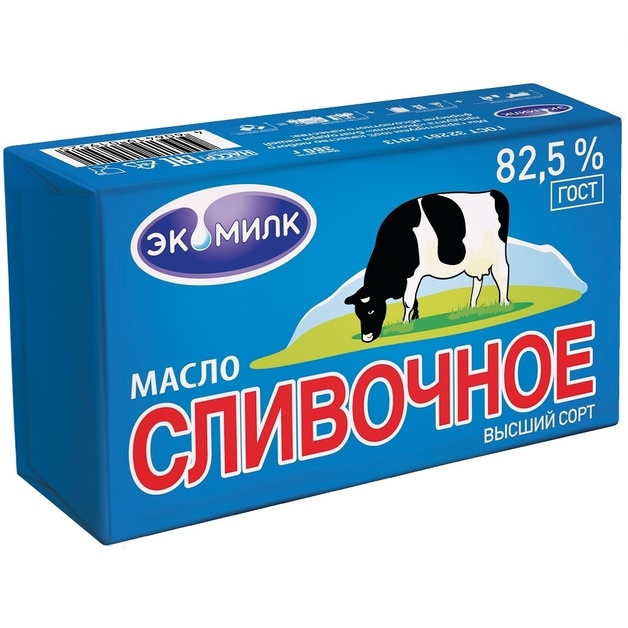 Масло Сливочное «Экомилк» 82,5% - 380г