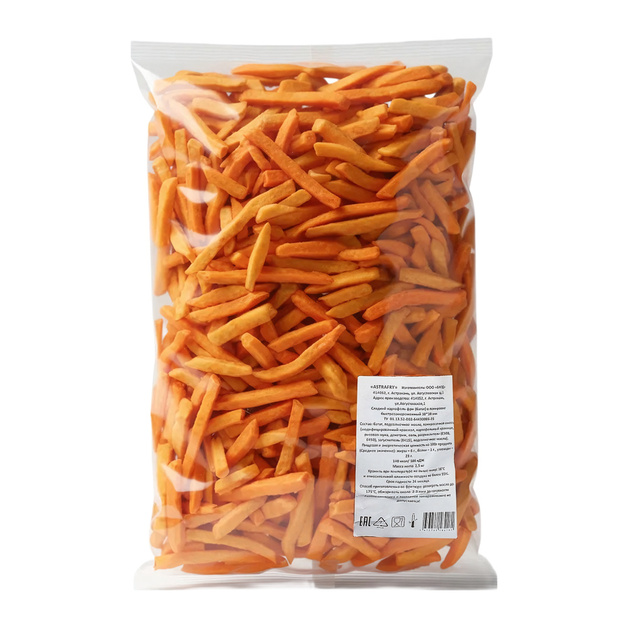 Картофель Фри Astrafry Батат Сладкий 10*10мм 2,5кг