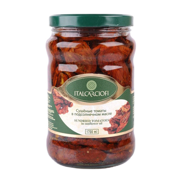 Томаты Italcarciofi Вяленые в Масле 1,55кг Сухой Вес 750г