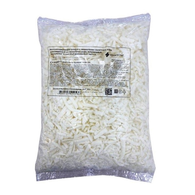 Продукт Молокосодержащий Smart Chef Моцарелла Тертый Зам 48% 1кг