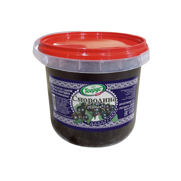 Смородина Черная Протертая Тогрус с Сахаром 900г