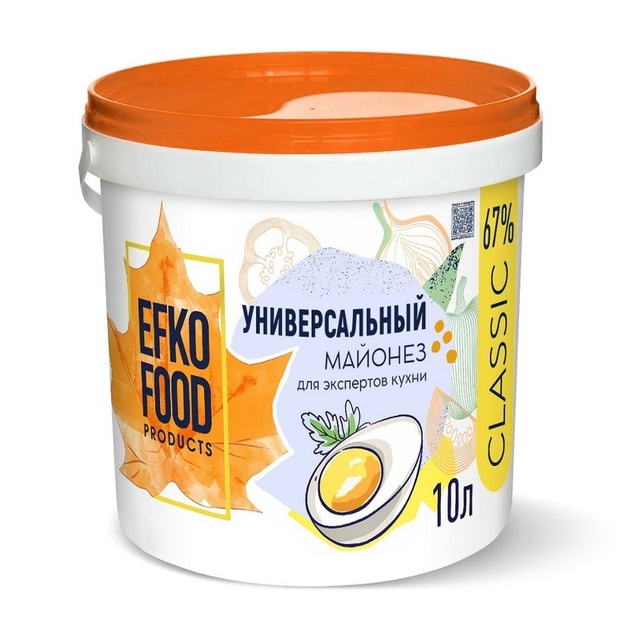 Майонез Efko Food Classic Универсальный 67% 10л