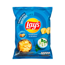 Чипсы Сметана и зелень«Lays» - 25 шт*70 г