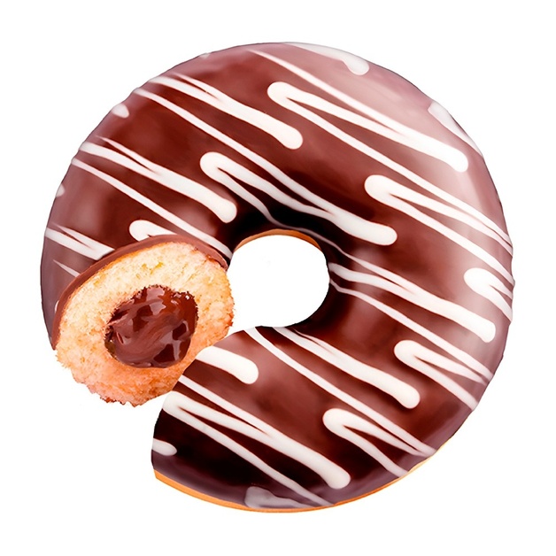 Донат Глазированный с Шоколадной Начинкой 67г