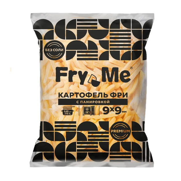 Картофель фри 9 мм в панировке Expert «Fry Me» - 2,5 кг