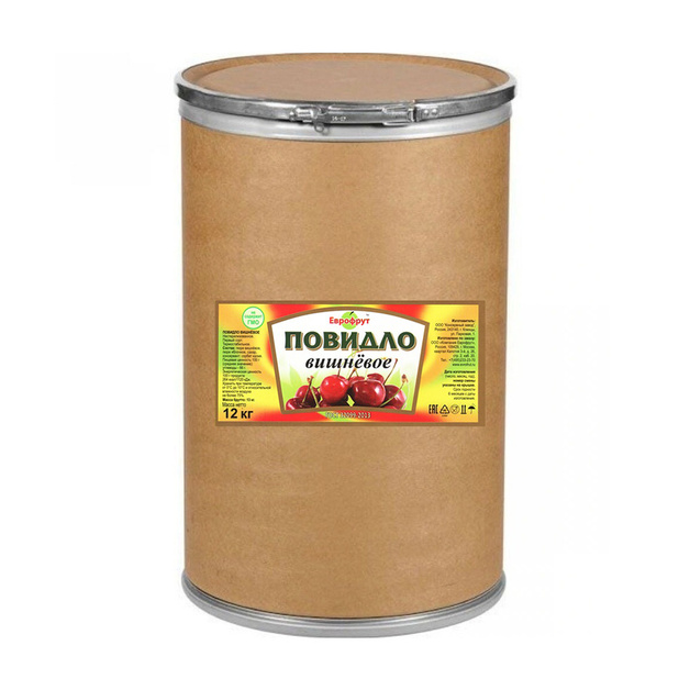 Повидло Вишневое Картонный Барабан 12кг