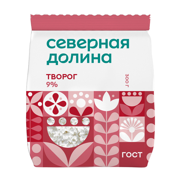 Творог Северная Долина 9% 300г