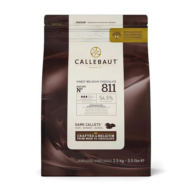 Шоколад Callebaut Темный 54,5% 2,5кг